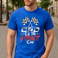 Dad Of The Fast One First Birthday Racing Car Family Men's Casual T-Shirt Royal Blue