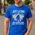 Dad Father Bigfoot Just A Dad Who Always Came Back Men's Casual T-Shirt Royal Blue