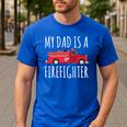 My Dad Is A Firefighter Men's Casual T-Shirt Royal Blue