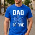 Dad Of Five Father Of 5 Proud Dad Of 5 Father Of Five Men's Casual T-Shirt Royal Blue Dad Of Five Father Of 5 Proud Dad Of 5 Father Of Five Men's Casual T-Shirt Royal Blue