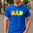 Dad Fruitarian Lover Summer Father Fruit Slice Men's Casual T-Shirt Royal Blue