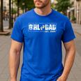 Dad Of Girl Est 2026 Baby Reveal First Father's Day Newborn Men's Casual T-Shirt Royal Blue