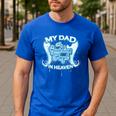 My Dad Is My Guardian Angel In Heaven Loss Father Memorial Men's Casual T-Shirt Royal Blue