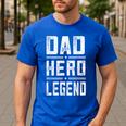 Dad Hero Legend Vintage Distressed Dad Men's Casual T-Shirt Royal Blue