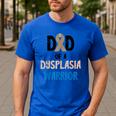 Dad Of A Hip Dysplasia Warrior Beige Blue Hip Dysplasia Men's Casual T-Shirt Royal Blue