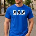 Dad Hockey Fathers Day Cool Sport Player Papa Dada Pops Men's Casual T-Shirt Royal Blue