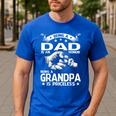 Being A Dad Is An Honor Being A Grandpa Is Priceless Men's Casual T-Shirt Royal Blue