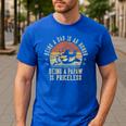 Being A Dad Is An Honor Being A Papaw Is Priceless Papaw Men's Casual T-Shirt Royal Blue