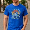 Being A Dad Is An Honor Being A Pop-Pop Is Priceless Poppop Men's Casual T-Shirt Royal Blue