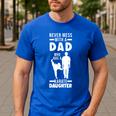 Dad Who Has a Karate Daughter Dad & Daughter Men's Casual T-Shirt Royal Blue