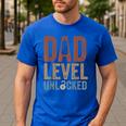 Dad Level Unlocked Father To Be New Daddy Men's Casual T-Shirt Royal Blue