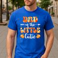 Dad Little Cutie Baby Shower Orange 1st Birthday Party Men's Casual T-Shirt Royal Blue