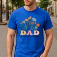 Dad Of The Little Wildflower Birthday Party Baby Shower Men's Casual T-Shirt Royal Blue