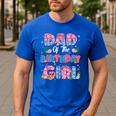 Dad And Mom Of The Birthday Girl Party Decor Family Matching Men's Casual T-Shirt Royal Blue