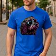 Dad Mom Cool Dog Sunglasses Cockapoo Men's Casual T-Shirt Royal Blue