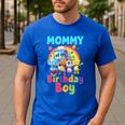 Dad And Mom Mommy Of The Birthday Boy Family Party Decor Men's Casual T-Shirt Royal Blue