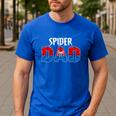 Dad And Mom Spider Family Matching Birthday Halloween Men's Casual T-Shirt Royal Blue