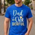 Dad Of Mr Onederful 1st Birthday First One-Derful Matching Men's Casual T-Shirt Royal Blue