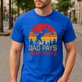 Dad Pays Mom Prays Dirt Bike Retro Motocross Boys Kids Men's Casual T-Shirt Royal Blue
