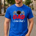 Dad Pit Crew Chief Racing Birthday Childs Party Fun Men's Casual T-Shirt Royal Blue Dad Pit Crew Chief Racing Birthday Childs Party Fun Men's Casual T-Shirt Royal Blue