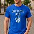 Dad Retro Distressed Grateful Dad Men's Casual T-Shirt Royal Blue Dad Retro Distressed Grateful Dad Men's Casual T-Shirt Royal Blue