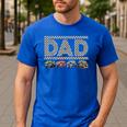 Dad Retro Monster Truck Family Crew Birthday Matching Family Men's Casual T-Shirt Royal Blue