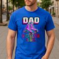 Dad Of Roller Girl Roller Skating Birthday Matching Family Men's Casual T-Shirt Royal Blue