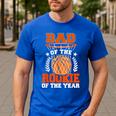 Dad Of Rookie 1st Basketball Bday Theme Matching Men's Casual T-Shirt Royal Blue Dad Of Rookie 1st Basketball Bday Theme Matching Men's Casual T-Shirt Royal Blue