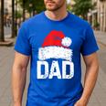 Dad Santa Christmas Family Matching Pajamas Papa Xmas Father Short Sleeve Men's Casual T-Shirt Royal Blue