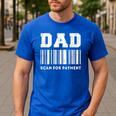 Dad Scan For Payment Barcode Father's Day Men's Casual T-Shirt Royal Blue