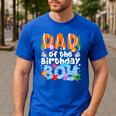 Dad Under Sea Birthday Party Boys Ocean Sea Animals Themed Men's Casual T-Shirt Royal Blue