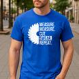 Dad Shirt Measure Cut Swear Handyman Father Day Tshirt Men's Casual T-Shirt Royal Blue