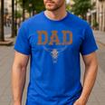 Dad Skull Fathers Day Shirt Western Rodeo Family Matching Men's Casual T-Shirt Royal Blue