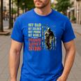 My Dad Is A Soldier Hero Proud Army Son US Military Men's Casual T-Shirt Royal Blue