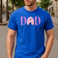 Dad Of The Sweet One Birthday Donut Girl 1st Birthday Men's Casual T-Shirt Royal Blue Dad Of The Sweet One Birthday Donut Girl 1st Birthday Men's Casual T-Shirt Royal Blue