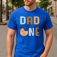 Dad Of The Sweet One Cookies And Milk 1st Birthday Party Men's Casual T-Shirt Royal Blue Dad Of The Sweet One Cookies And Milk 1st Birthday Party Men's Casual T-Shirt Royal Blue