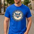 Dad Tax Making Sure Its Not Poison Department Fathers Day Men's Casual T-Shirt Royal Blue