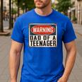 Dad Of a Teenager Official Teenager Matching Men's Casual T-Shirt Royal Blue