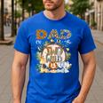Dad Of The Two Wild Animal Safari 2Nd Birthday Party Men's Casual T-Shirt Royal Blue