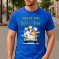 Dad Of The Wild One 1st Birthday Safari Family Matching Men's Casual T-Shirt Royal Blue