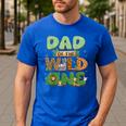 Dad Of The Wild One Birthday Family Matching Party Decor Men's Casual T-Shirt Royal Blue Dad Of The Wild One Birthday Family Matching Party Decor Men's Casual T-Shirt Royal Blue
