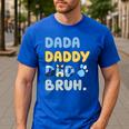Dada Daddy Dad Bruh Fathers Day Blue Dog Men's Casual T-Shirt Royal Blue