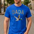 Dada Duck Hunting One Lucky Duck 1st Birthday Family Party Men's Casual T-Shirt Royal Blue