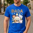Dada Of The Wild One 1St Birthday Safari Jungle Animals Men's Casual T-Shirt Royal Blue