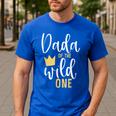 Dada Of The Wild One Shirt 1st Birthday First Thing Dad Tee Men's Casual T-Shirt Royal Blue