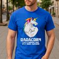 Dadacorn Muscle Dad Unicorn Fathers Day Men's Casual T-Shirt Royal Blue