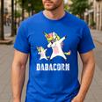 Dadacorn Shirt Unicorn Dad And Baby Best Father Men's Casual T-Shirt Royal Blue