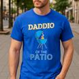 Daddio Of The Patio Fathers Day BBQ Grill Dad Men's Casual T-Shirt Royal Blue