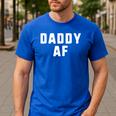 Daddy AF As Fuck Christmas T-Shirt Men's Casual T-Shirt Royal Blue