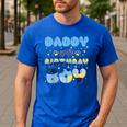 Daddy Of The Bday Boy Blue Dog Theme Party Family Matching Men's Casual T-Shirt Royal Blue